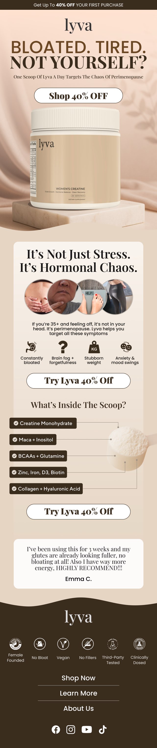 Lyva email design