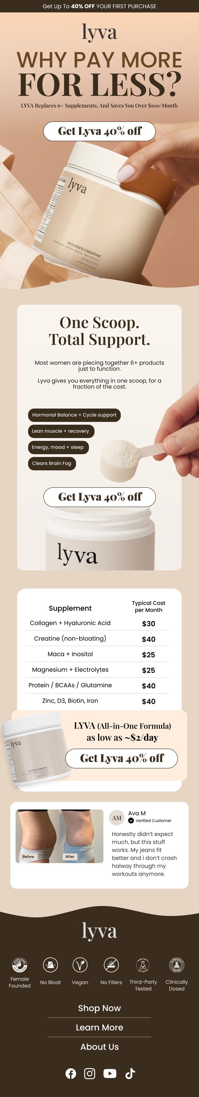 Lyva email design