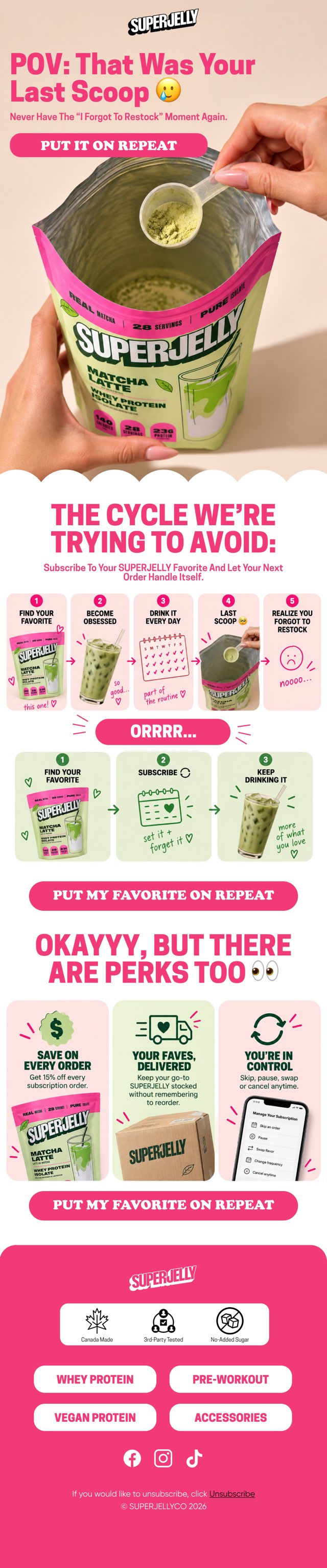SUPERJELLY campaign email