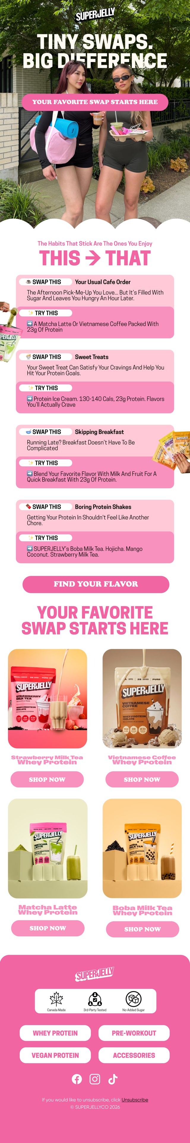 SUPERJELLY email design